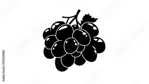 Small bunch of raisins in a tight cluster, Food Digital Art
