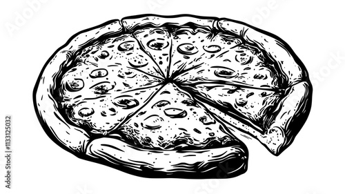 Top-down view of a food truck roof with vent and exhaust, in an urban setting, Food Digital Art