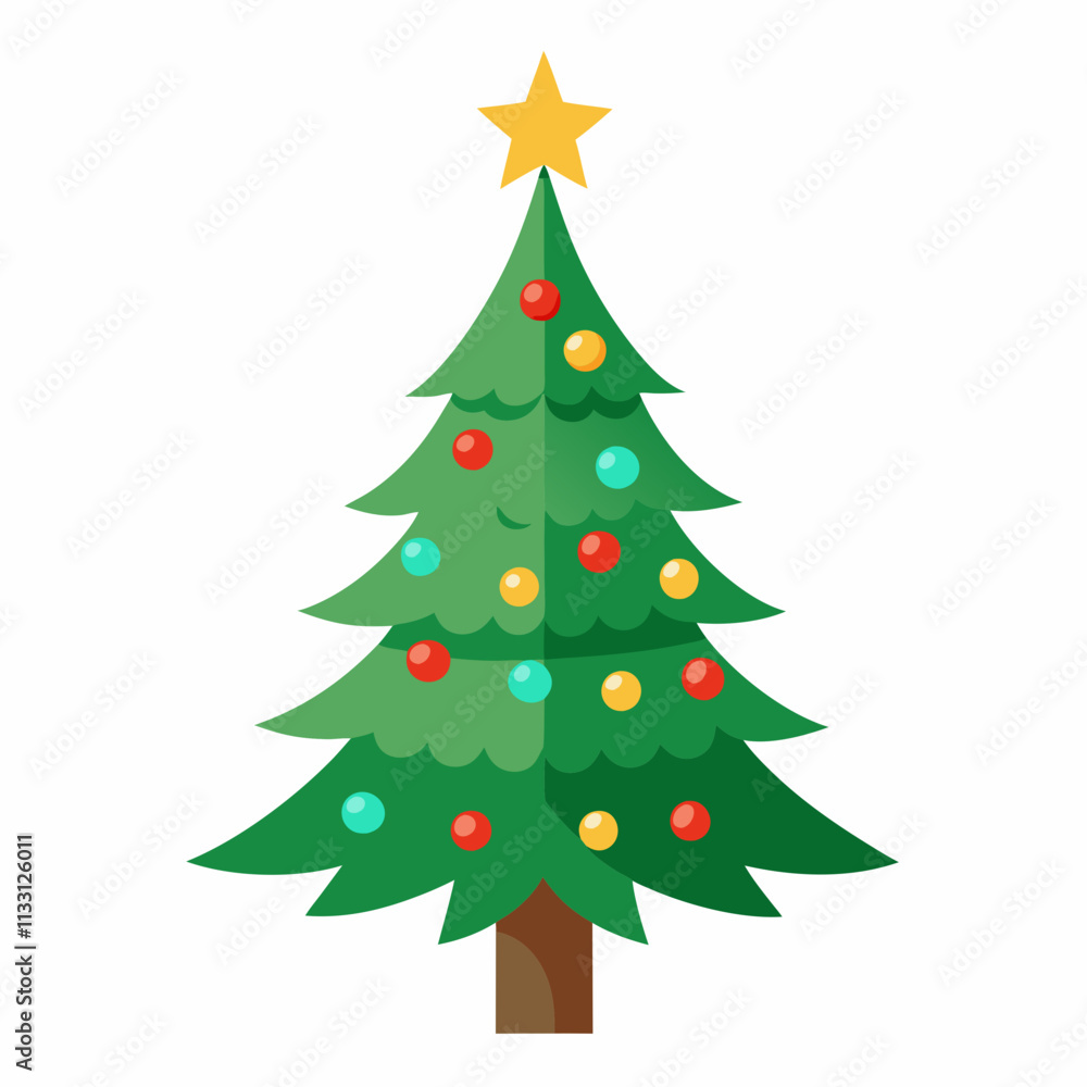 Obraz premium christmas tree isolated on white