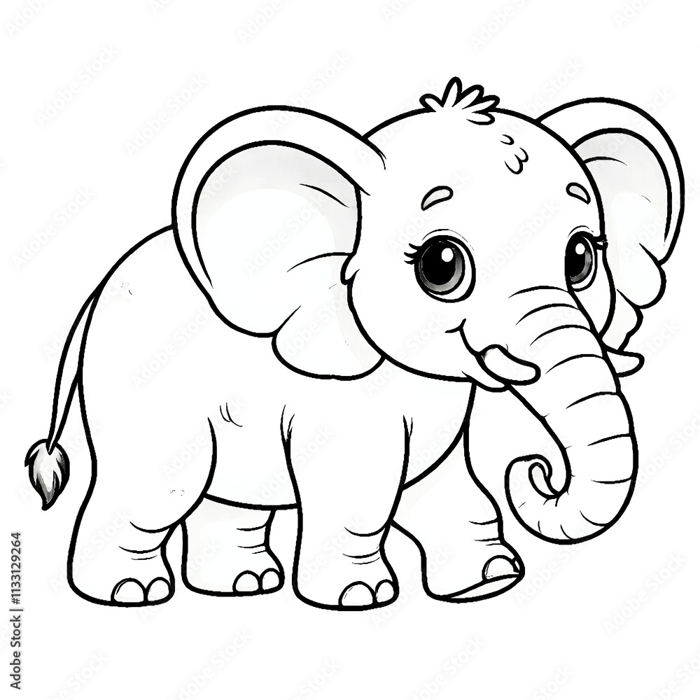 Obraz premium elephant cartoon page