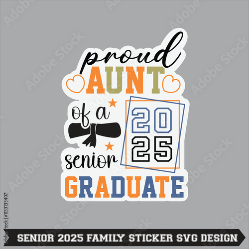 senior class of 2025 sticker SVG design Lettering Class of 2025 for greeting, invitation card. Text for graduation design, congratulation event T-shirt  party high school or college graduate