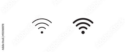 WIFI icon set, Wireless internet Wi Fi icons, button,vector, sign, symbol, logo, illustration, editable stroke, flat design style isolaated on white linear pictogram