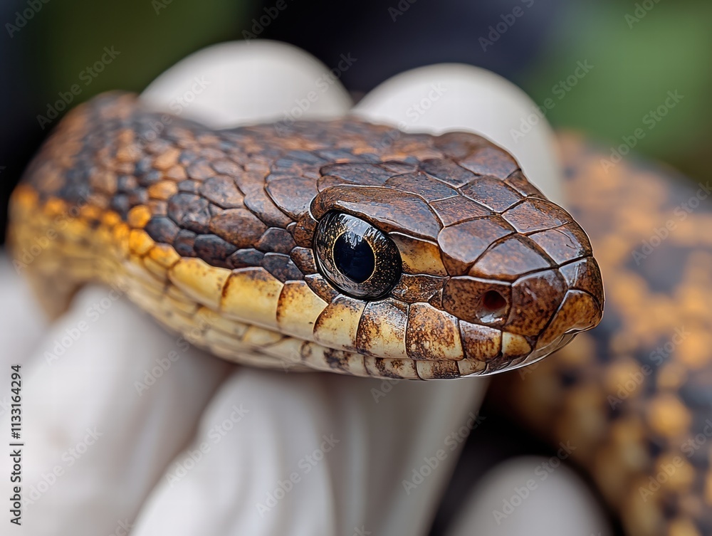 Obraz premium Observing plainbellied water snake wetlands wildlife photography marsh environment close-up view muted brown scales for seo impact