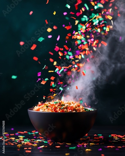 Egyptian molokhia stew, Cairo s Nile River lit with colorful decorations and fireworks for New Year photo