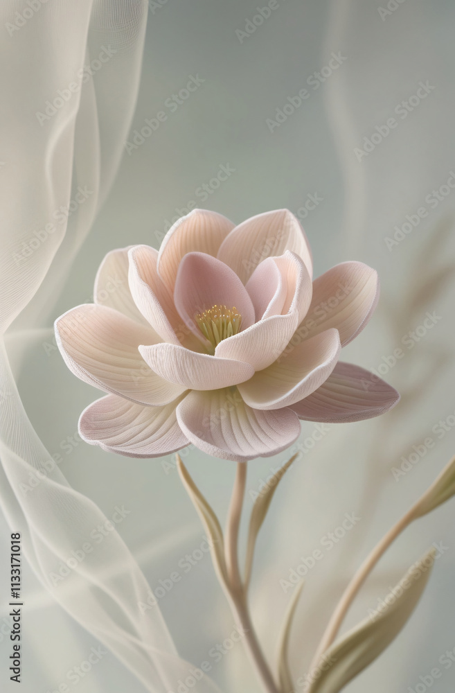 Obraz premium Pink Flower Illustration Background