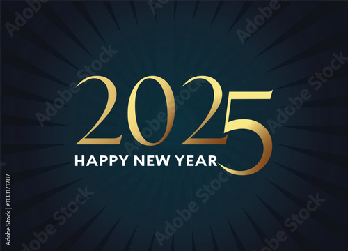Happy New Year 2025 Vector Design