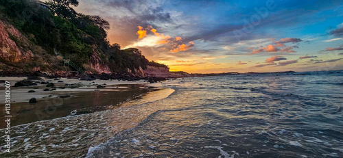 Sunset from praia do centro, pipa, rio grande do norte, brasil
