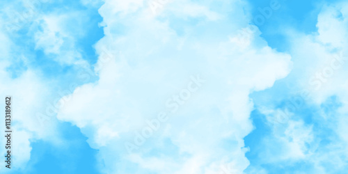 Blue sky with clouds.