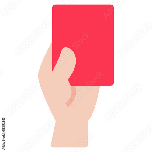 A unique design icon of penalty card