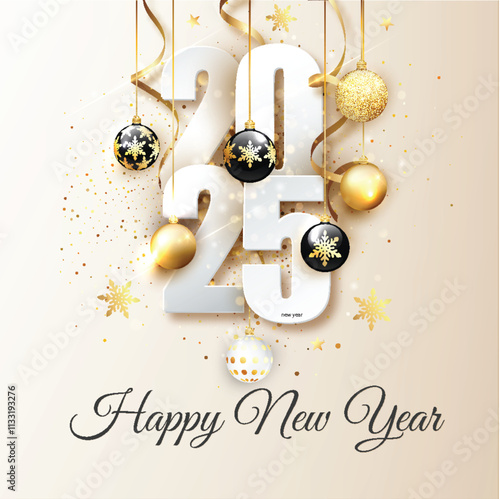 New year 2025, new dreams, new goals. golden background