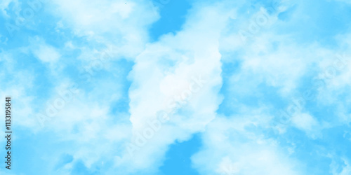 Blue sky with clouds.