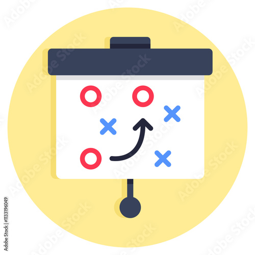 Editable design icon of strategic presentation