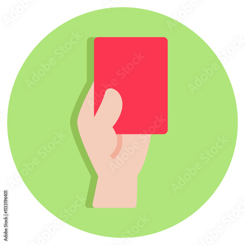 A unique design icon of penalty card