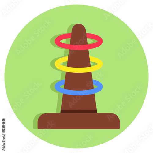 Modern design icon of ring toss game