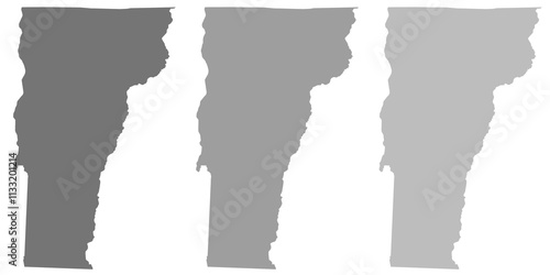 Vermont map sets on white background