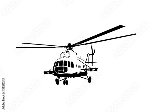 illustrate of a helicopter Transportation, vector design of a transport