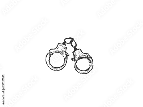 handcuffs isolated on white background