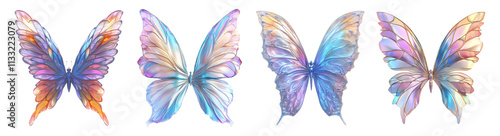 Colorful Butterfly Illustrations with Transparent Background