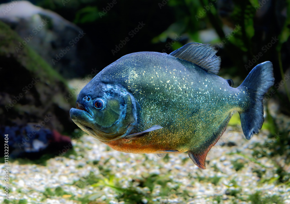 Closeup of a piraya piranha