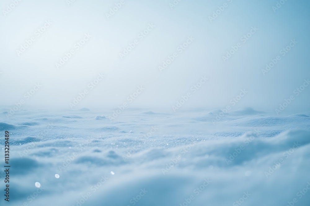 Obraz premium Light blue winter background with mist, light blue gradient