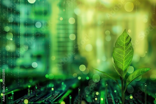 Futuristic Digital Nature Landscape