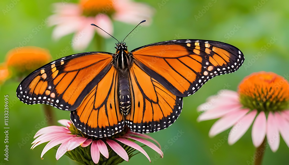Obraz premium monarch butterfly on flower