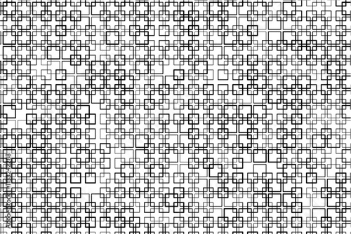 Symmetrical pattern of interwoven squares creating a sense of movement.