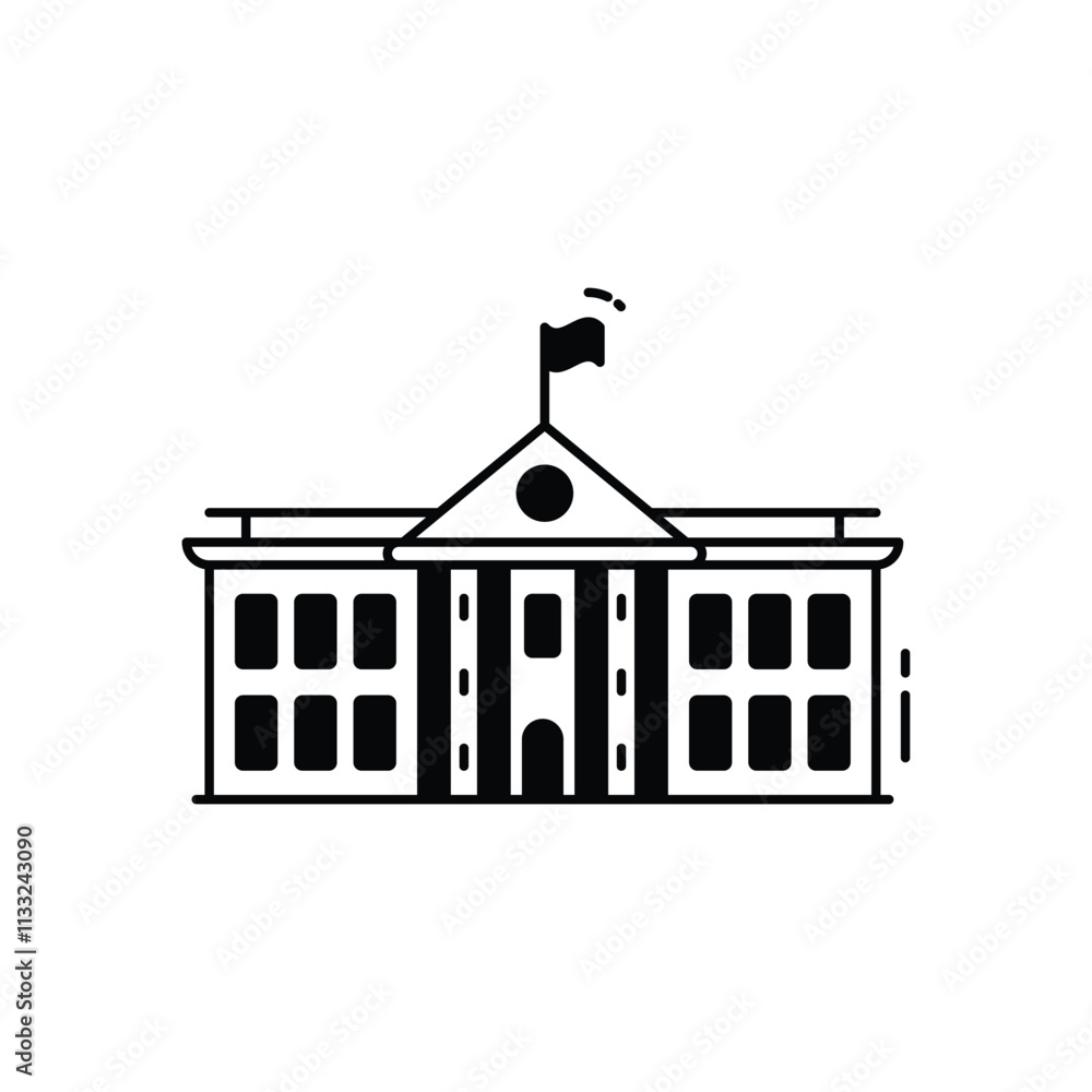 Obraz premium White house vector icon