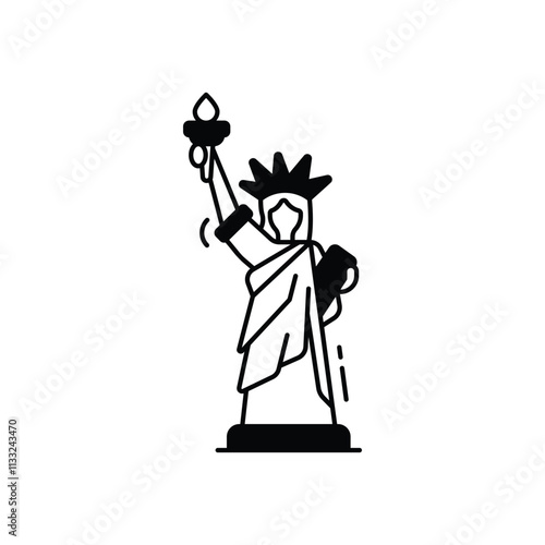 Statue of liberty vector icon
