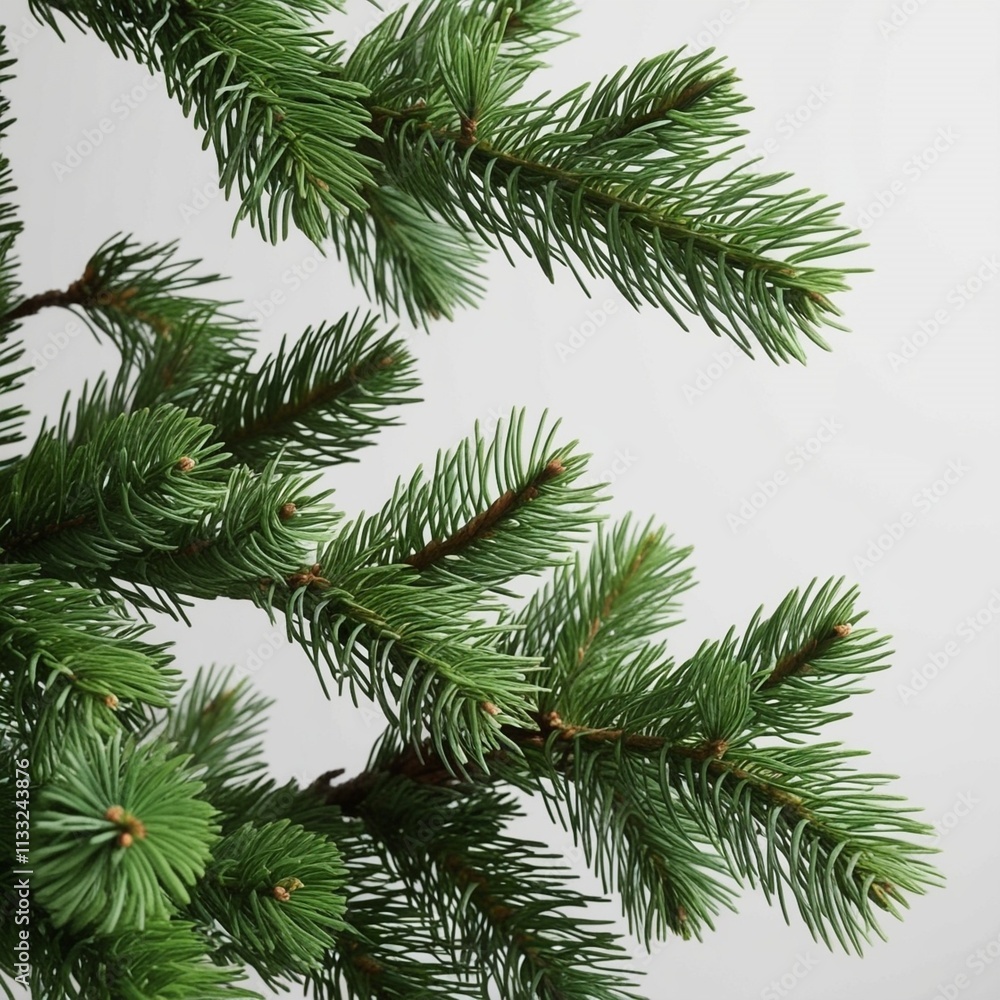 Fototapeta premium The image appears to be a close-up of a section of a Christmas tree. AI generated