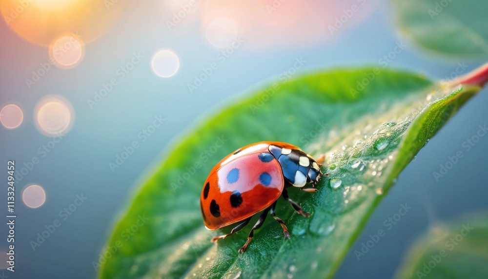 Fototapeta premium Ladybug Nature Colourful Wildlife Serene Tranquil Peaceful Emotion