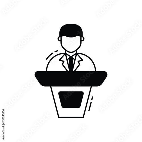 President vector icon