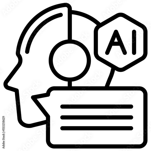 Line icon Chatbot vector contact us communication