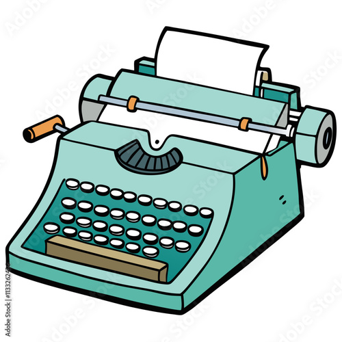 vintage typewriter with paper
