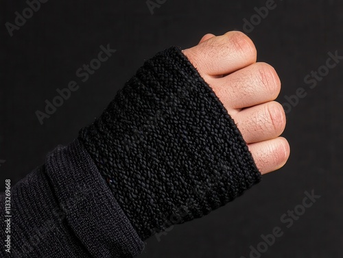 An athlete icing their wrist posttreatment, symbolizing recovery from carpal tunnel pain photo