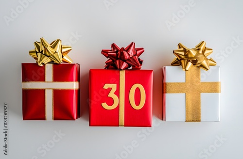 Gift box on a white background displaying a beautiful and clean design for special occasions.