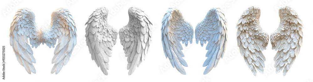 Fototapeta premium Isolated Angel Wings Design on Transparent Background