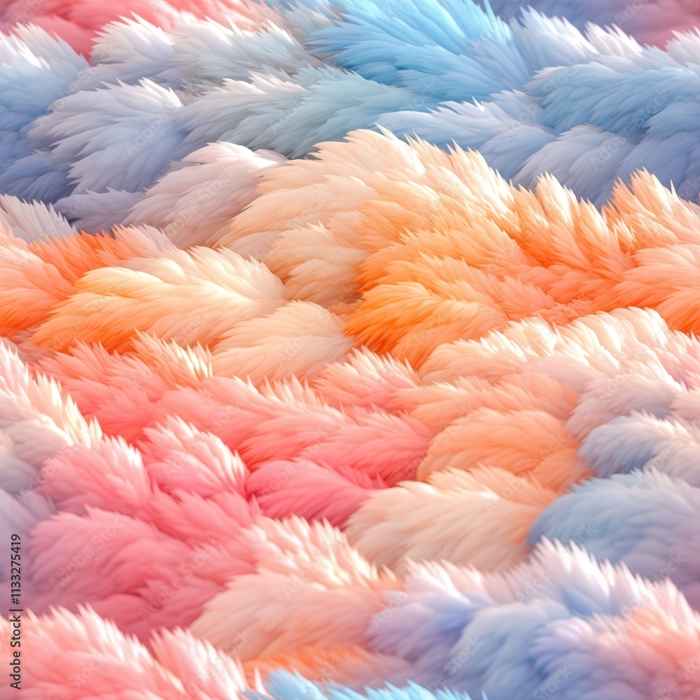 Fototapeta premium Seamless Pattern Abstract colorful Feather Texture Background