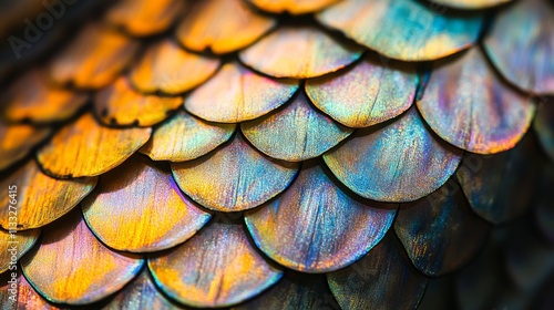 Wallpaper Mural Close-up Macro Photograph of Iridescent Fish Scales Torontodigital.ca