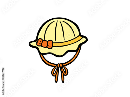 a lady hat cartoon vector illustration isolated on white background