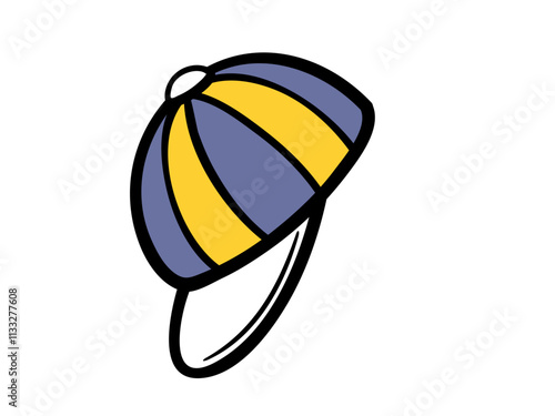 a cartoon cap vector illustration isolated on white background
