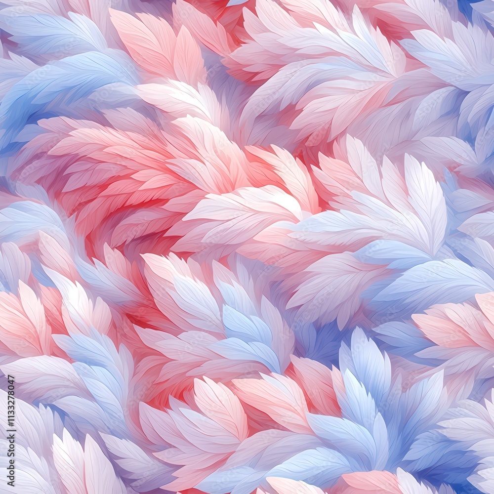 Fototapeta premium Seamless Pattern Colorful Abstract Leaves Background Design