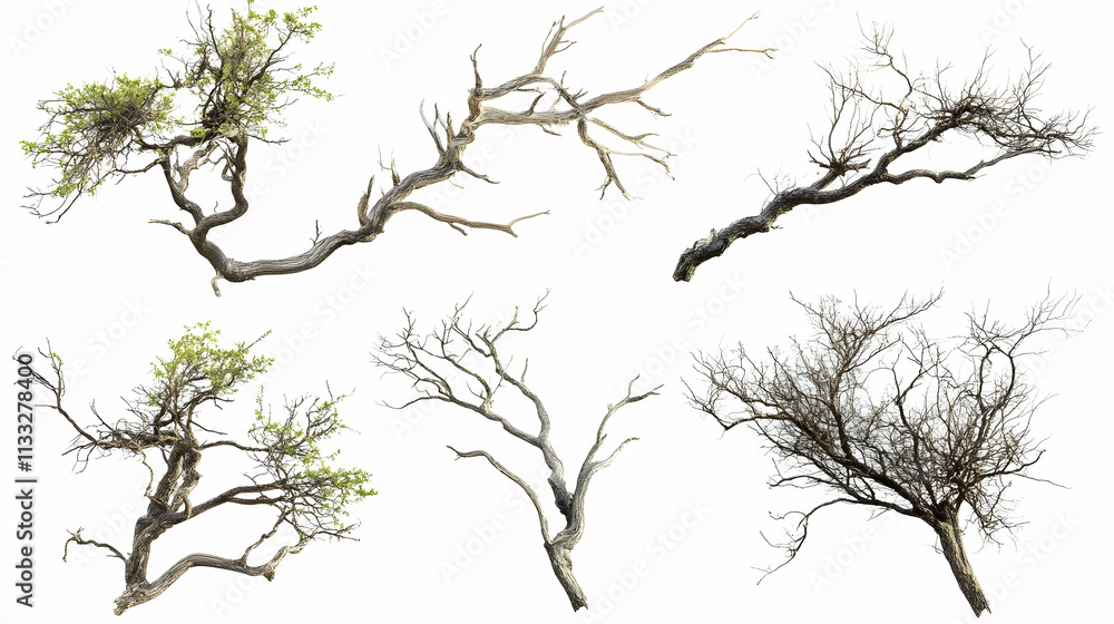 Obraz premium tree brancheson isolated on a white background