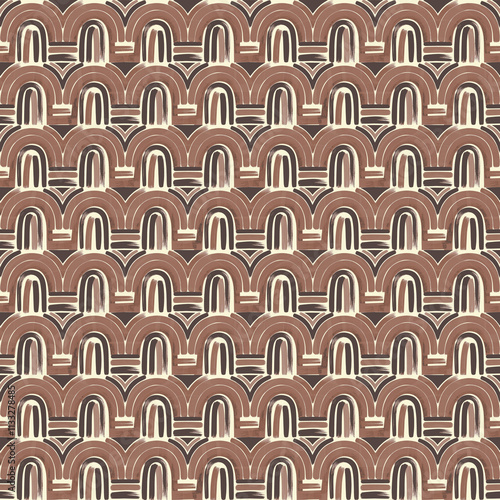 Abstract simple geometric vector seamless pattern with gold line texture on white background. Light modern simple wallpaper, bright tile backdrop, monochrome graphic element
