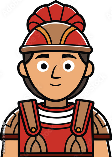 Roman Centurion Cartoon Illustration 