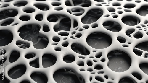 Abstract 3D Art with Dynamic Voronoi Pattern Design photo