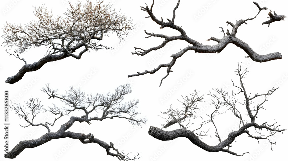 Obraz premium tree brancheson isolated on a white background