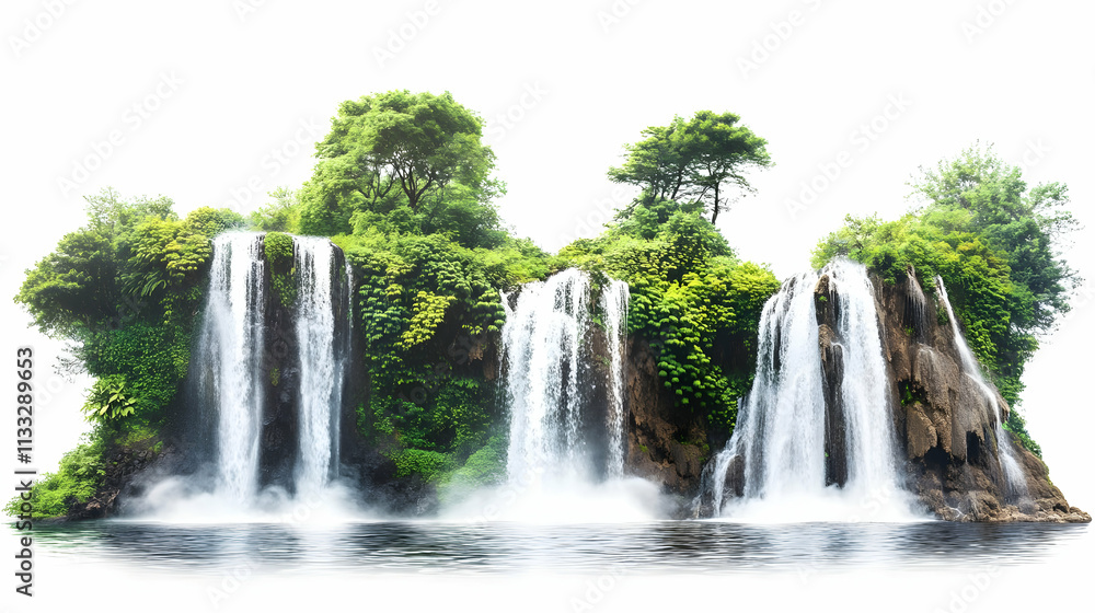 Fototapeta premium waterfallson isolated on a white background