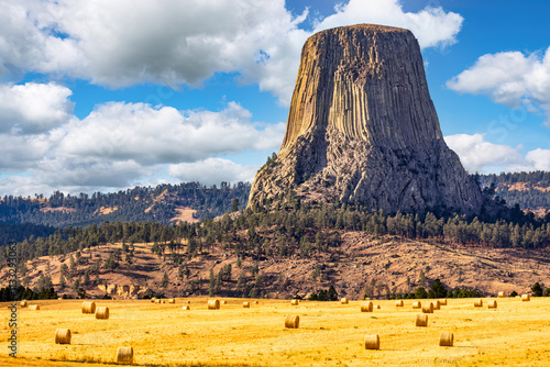 Devils Tower in Crook County, Wyoming. Devils Tower National Monument was the first United States national monument.