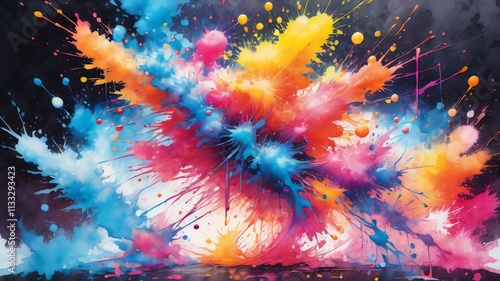 Bold and Creative Abstract Art with Colorful Accents
